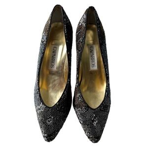 Caparros Elegant Intricate Multicolor Beaded Pump Heels Women’s 7.5